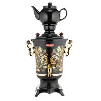 Электрический самовар CENTEK CT-0093 (черный хохлома) фото