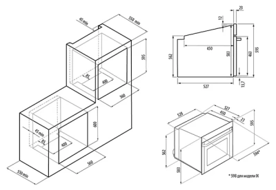 Электрическая духовка  KRONA SORRENTO 60BL фото