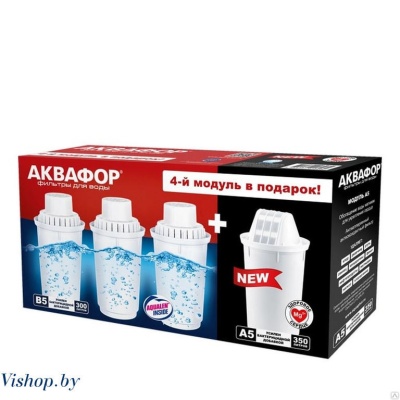 Модуль сменный фильтрующий Аквафор В5 и А5 (3+1шт) фото