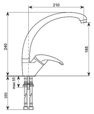 Смеситель EcoStone ES-02 бел2