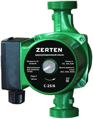 Насос циркуляционный ZERTEN 25/6-180мм фото