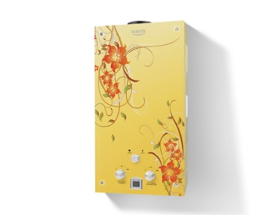 Колонка газовая Oasis Glass 24 BG с рисунком под стеклом фото